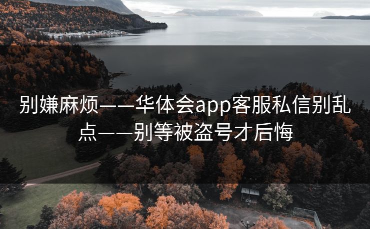 别嫌麻烦——华体会app客服私信别乱点——别等被盗号才后悔